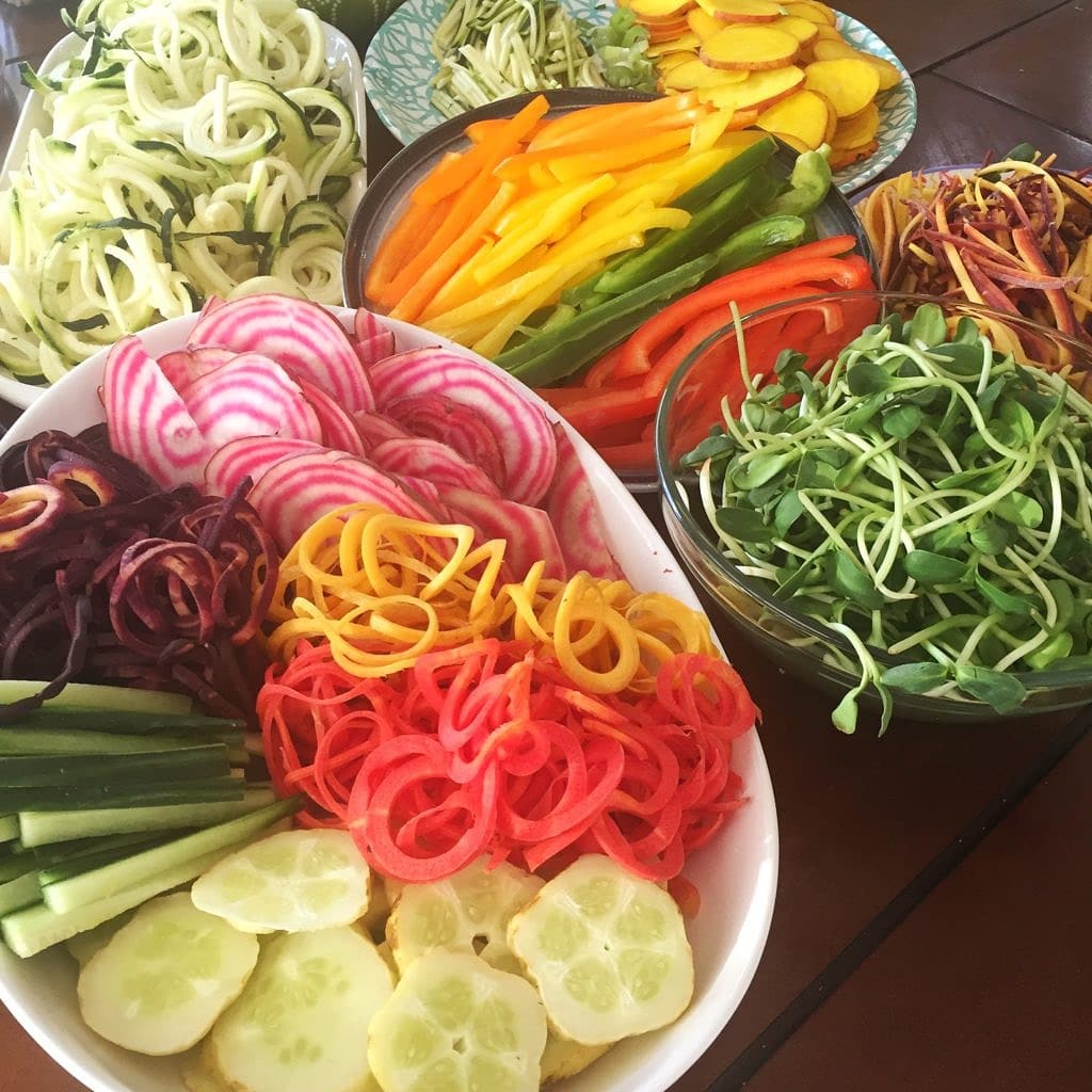 Prepped Salad Roll Veggies