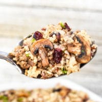 quinoa_cranberry_no_bread_holiday_stuffing_mushroom