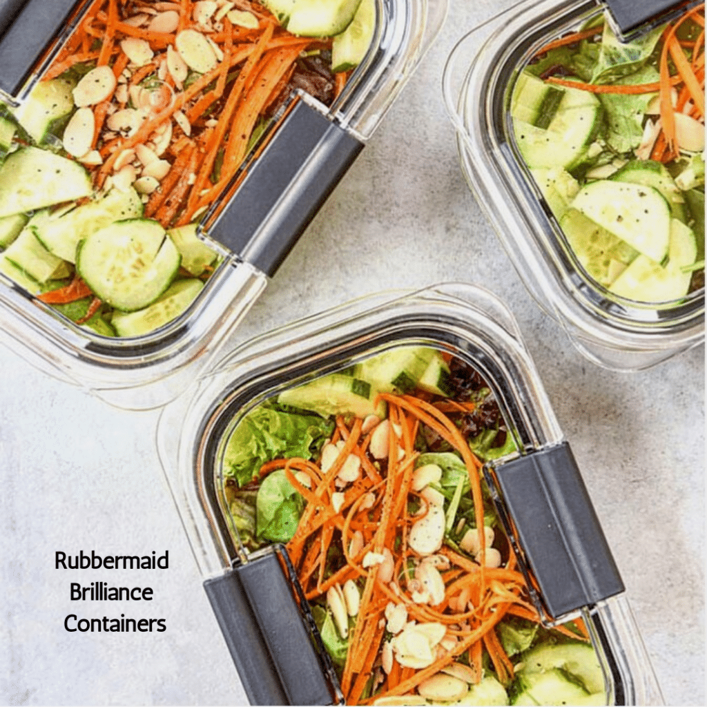 rubbermaid containers with salad