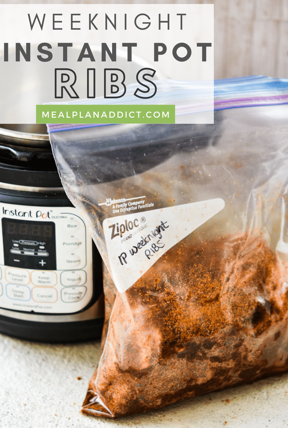 Family Dinner Instant Pot Ribs | Meal Plan Addict