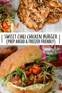 Sweet Chili Chicken Burgers {Prep Ahead, Freezer Friendly}