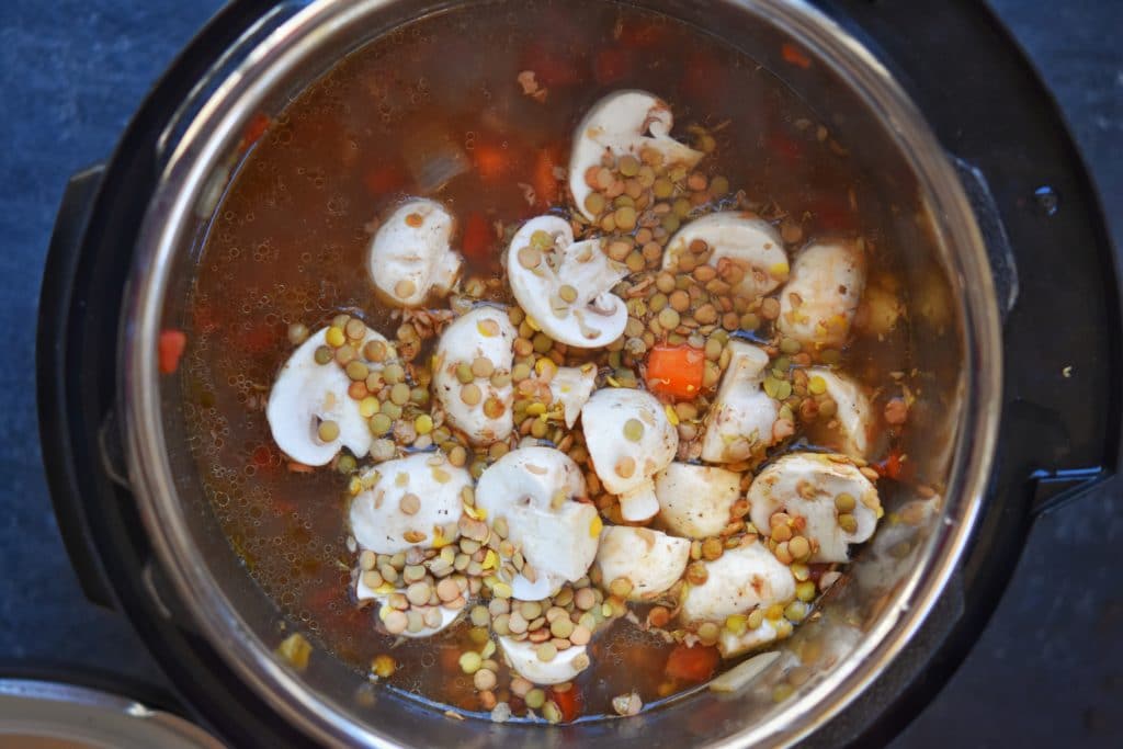 Prep Ahead Spicy Instant Pot Beef Lentil Stew