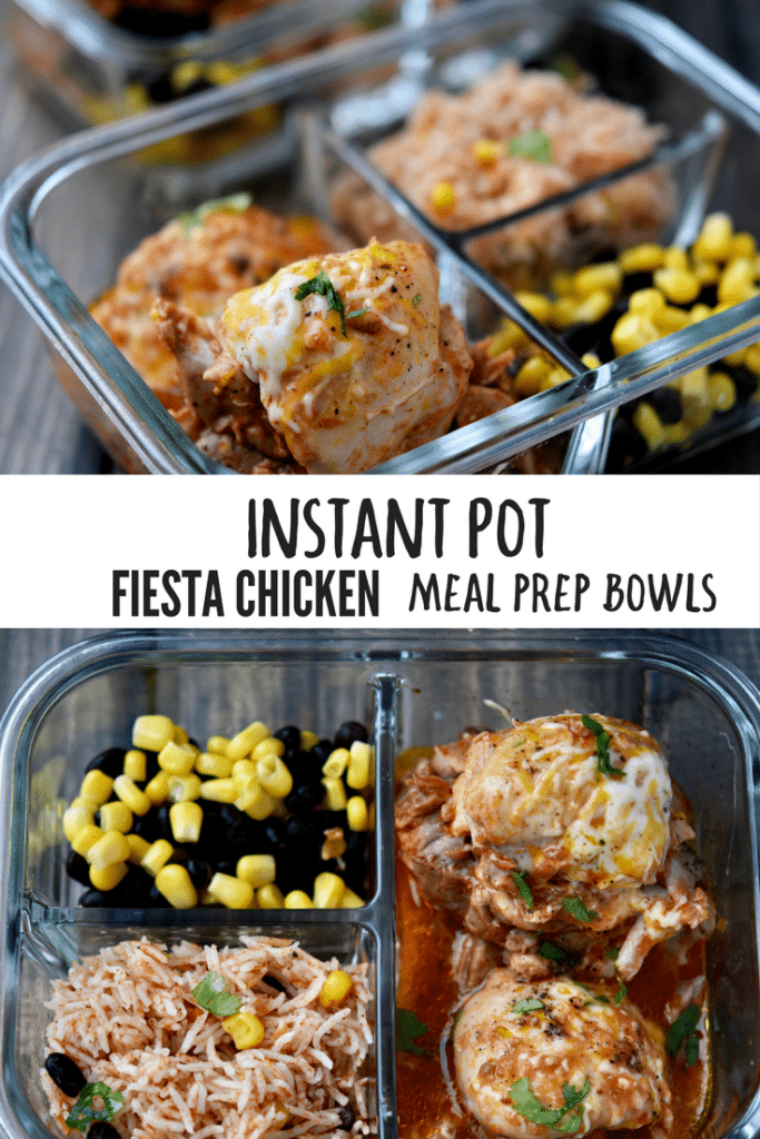 Instant Pot Fiesta Chicken {Meal Prep Bowls} 
