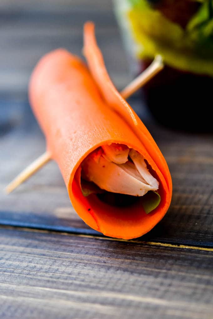 Turkey Carrot Sheet Wraps {Make Ahead}