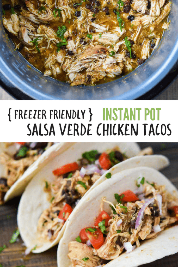 Instant Pot Salsa Verde Chicken Tacos