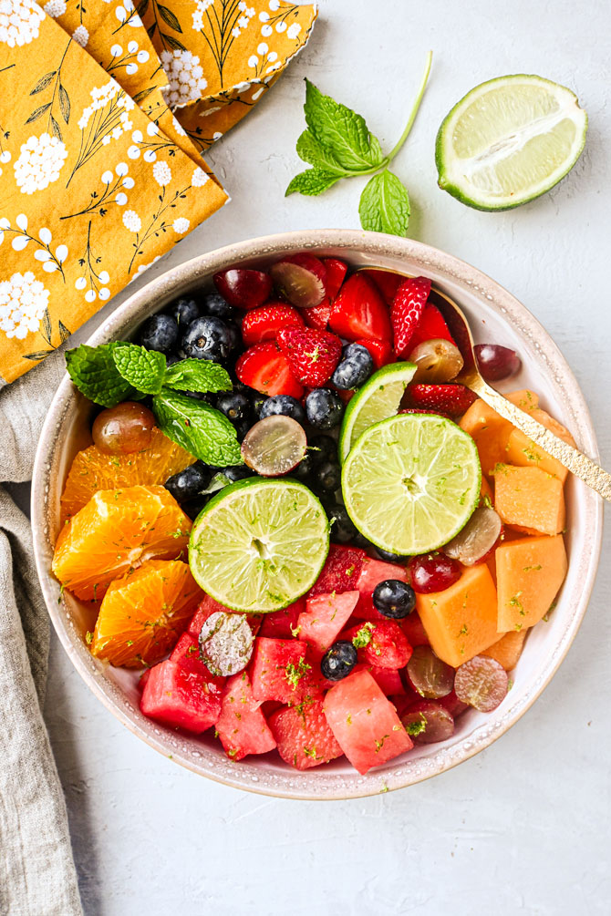 Mojito Fruit Salad – a perfect breakfast or dessert!