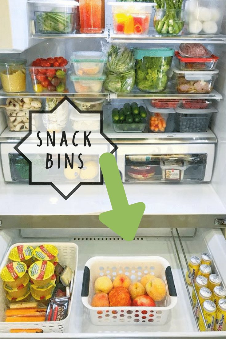 Refrigerator Snack Drawer Prep