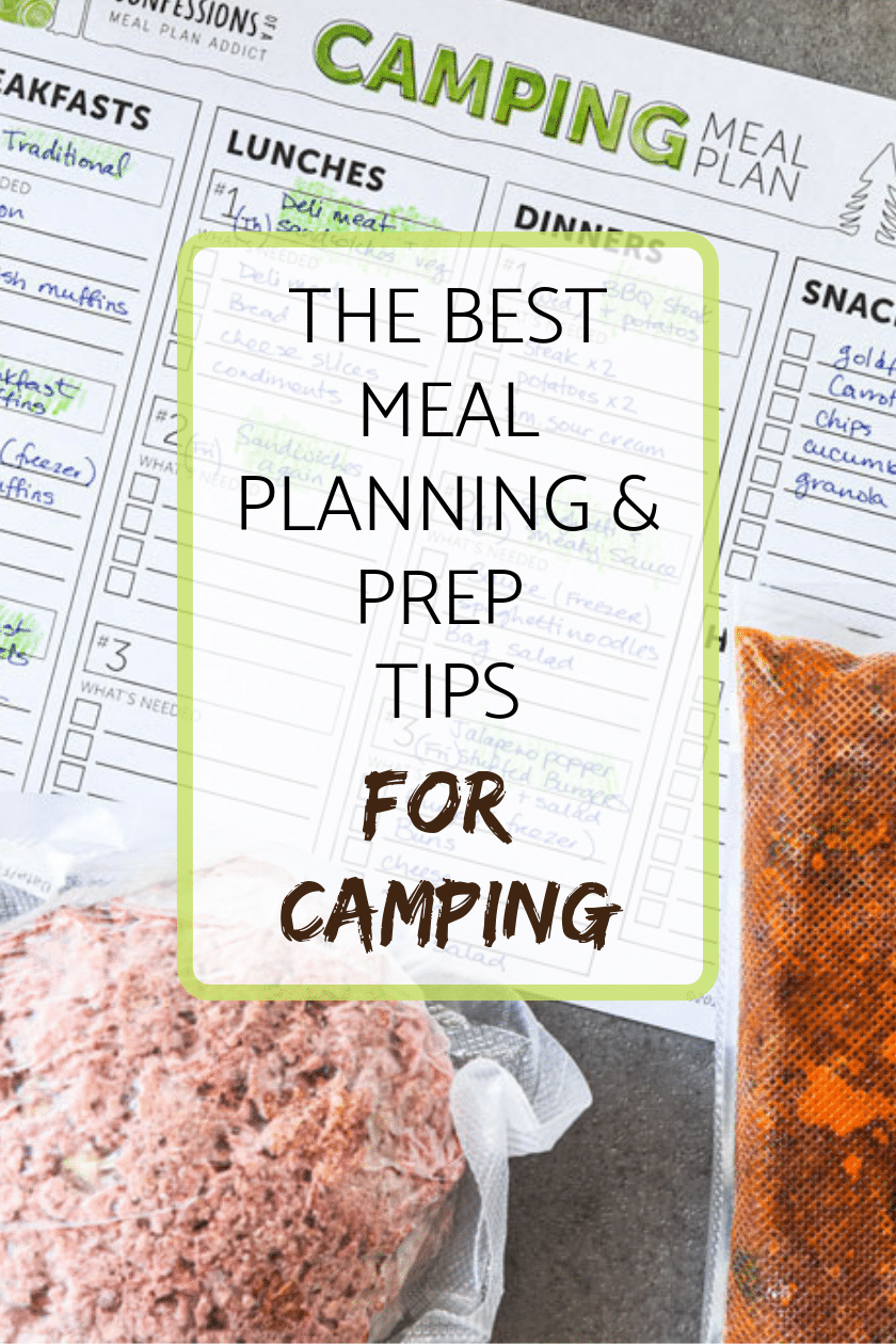 The best meal planning and prep tips for Camping {FREE planning template)