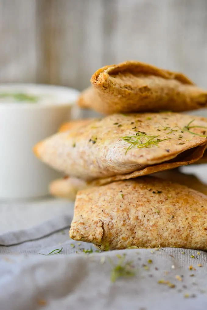 Air Fryer Crispy Greek Chicken Pockets