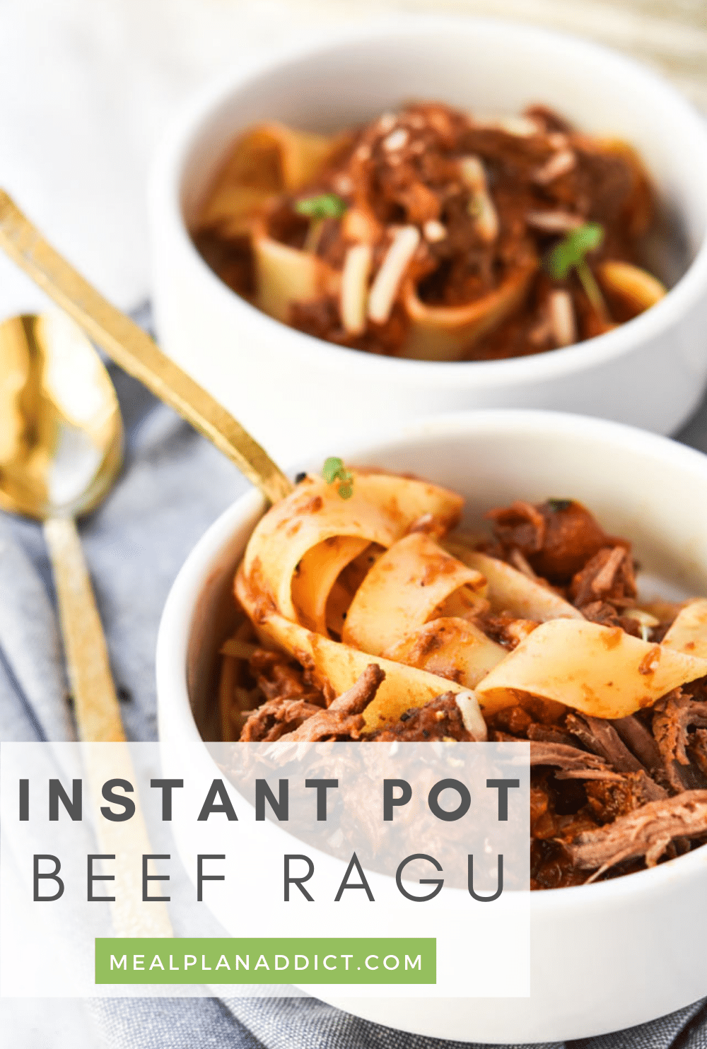 Melt in Your Mouth Instant Pot Beef Ragu | Meal Plan Addict