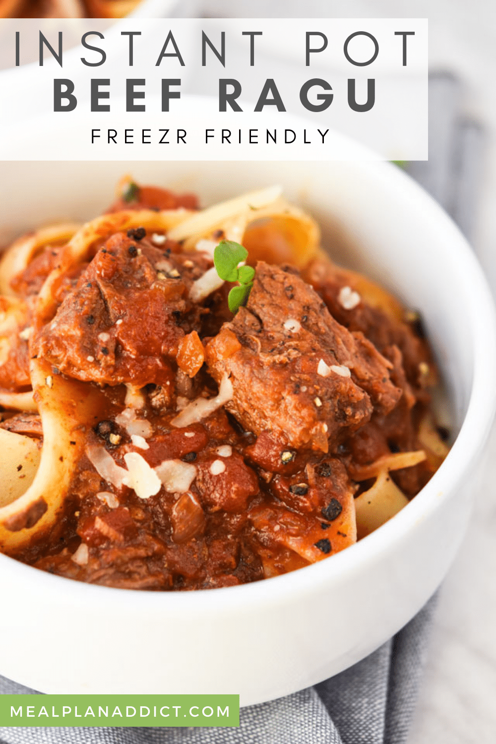 Instant Pot Beef Ragu {Freezer Friendly} Meal Plan Addict