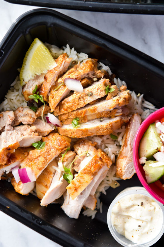 Baked Chicken Shawarma Meal Prep - Meal Plan Addict