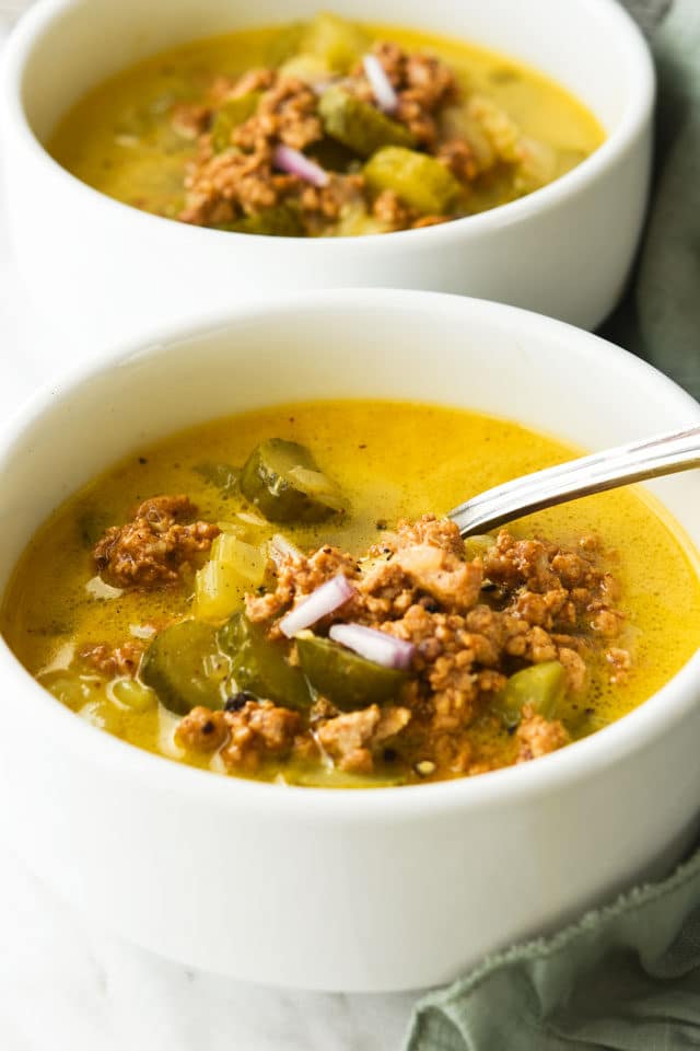 Healthy-Dill-icious Cheesburger Soup4