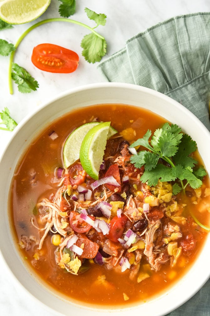 Instant Pot Mexican Fiesta Soup {Freezer Meal Prep}