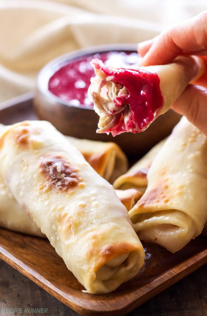 Turkey-leftovers-Cranberry-and-Brie-Egg-Rolls