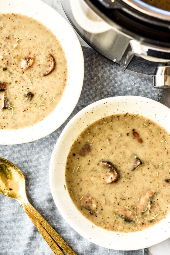 Savory Instant Pot Mushroom Soup Meal Plan Addict