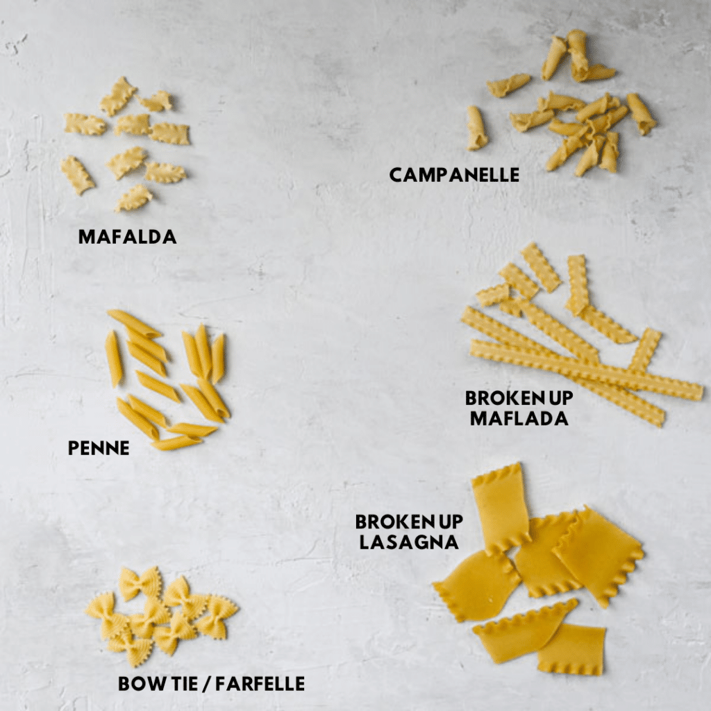 types of noodles for lazy lasagna