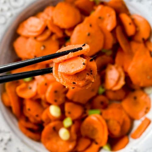 Air Fryer Sesame Ginger Carrots Meal Plan Addict