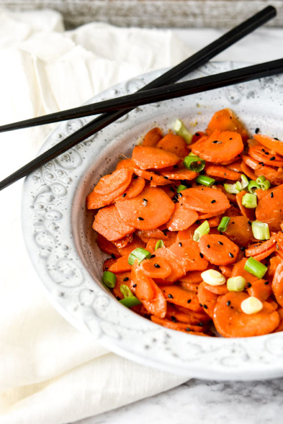 Air Fryer Sesame Ginger Carrots Meal Plan Addict