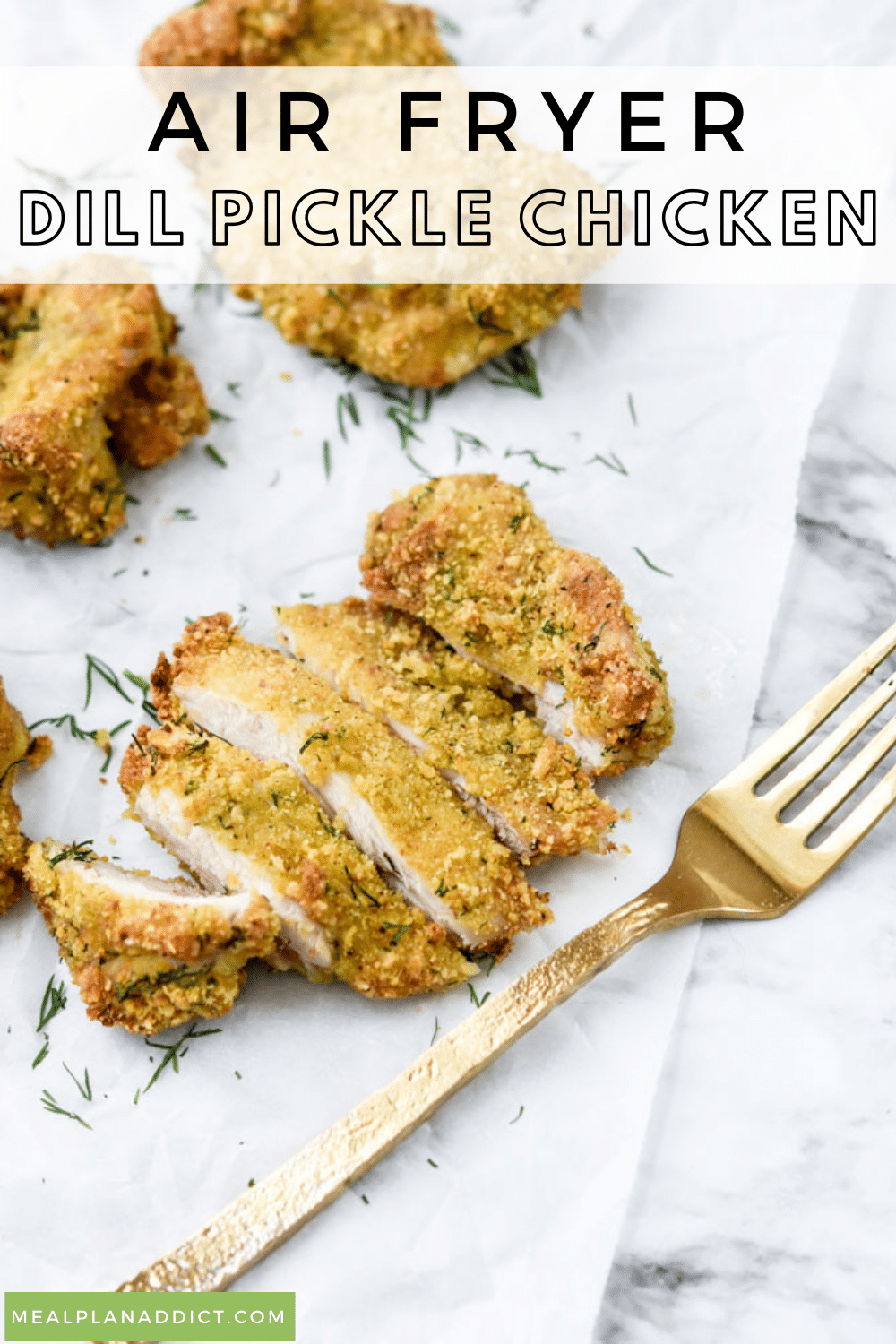 Crispy Air Fryer Dill Pickle Chicken {Freezer Prep} Meal Plan Addict