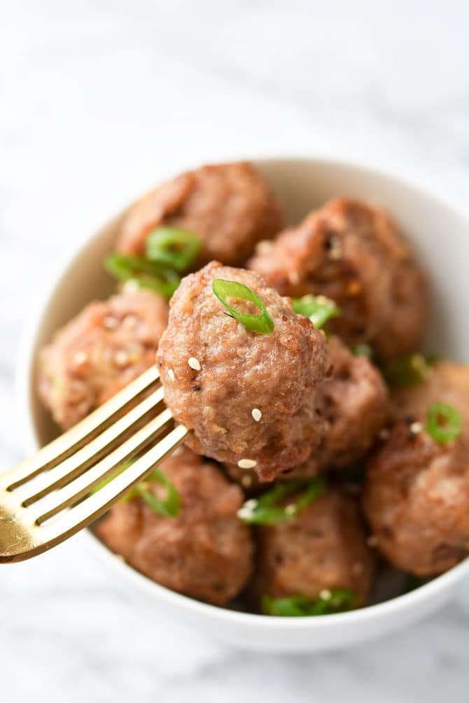 Easy Asian Pork Meatballs-8