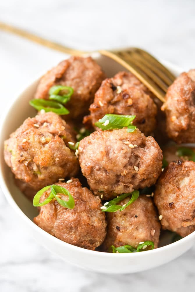 Easy Asian Pork Meatballs-9