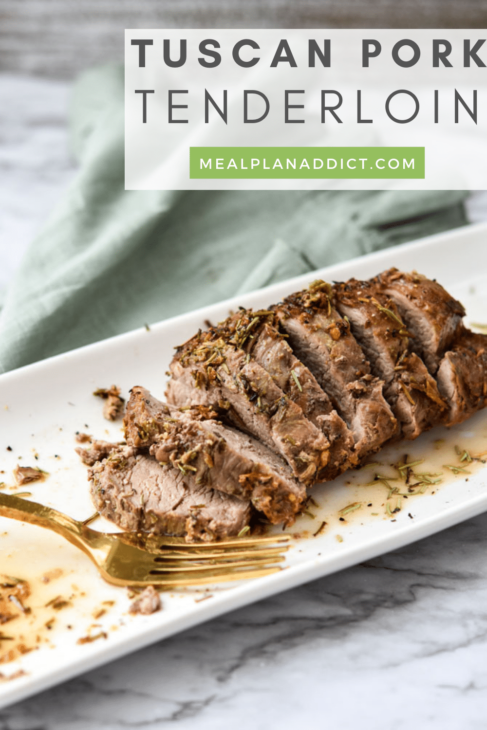 Tuscan Pork Tenderloin {Freezer Prep} Meal Plan Addict