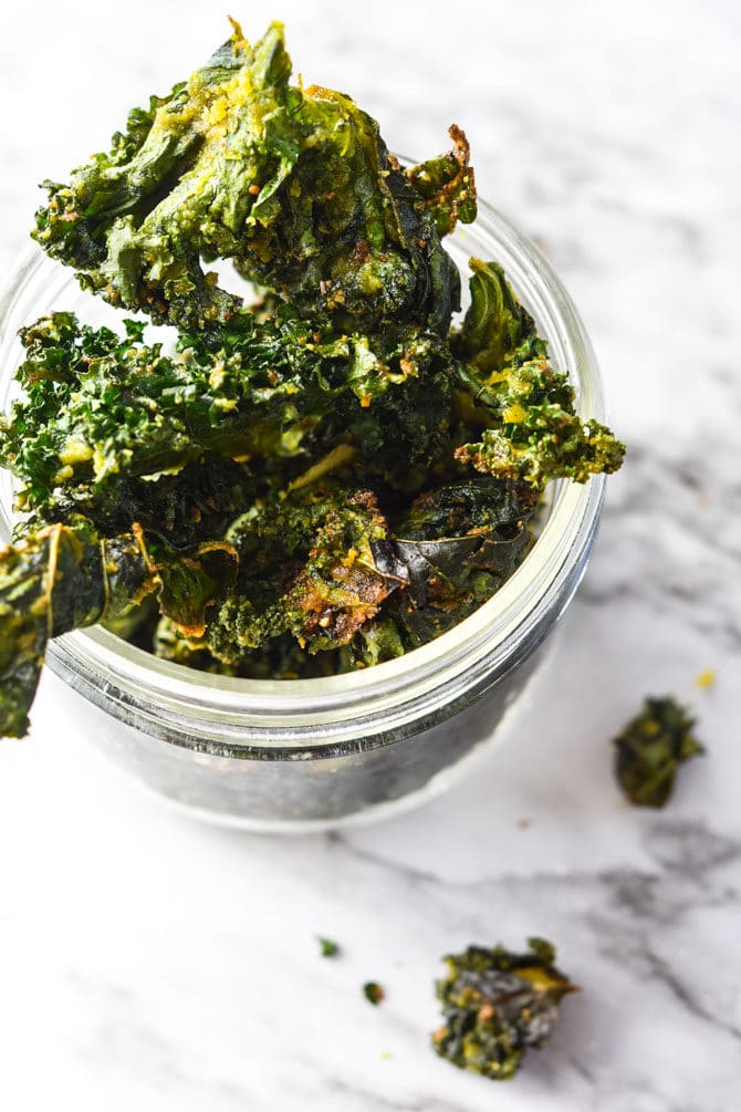 finished kale chips