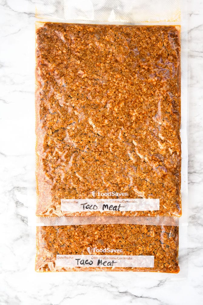 Batch Prep Taco Meat - freezer pack