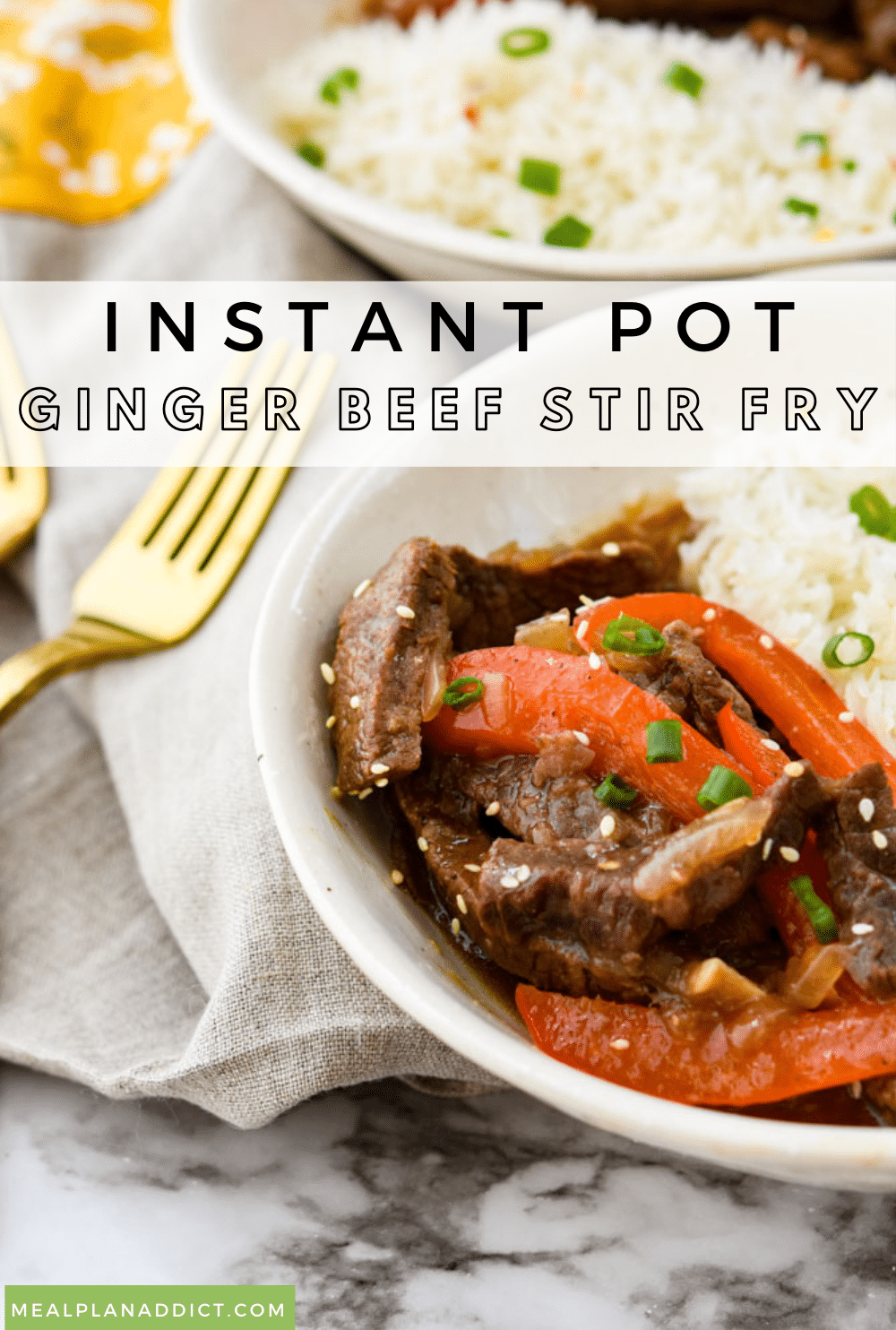 Ginger beef pin for Pinterest