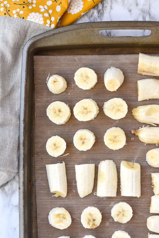 How to Freeze Bananas on sheet pan