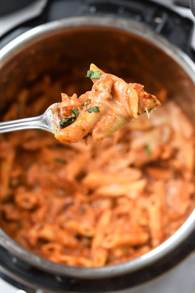 Instant Pot Chicken Parm close up