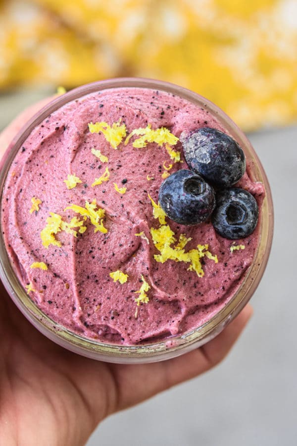 Lemon Blueberry Nice Cream {with step by step photos} Meal Plan Addict