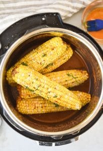 Instant Pot Chili Lime Corn on the Cob in instant pot