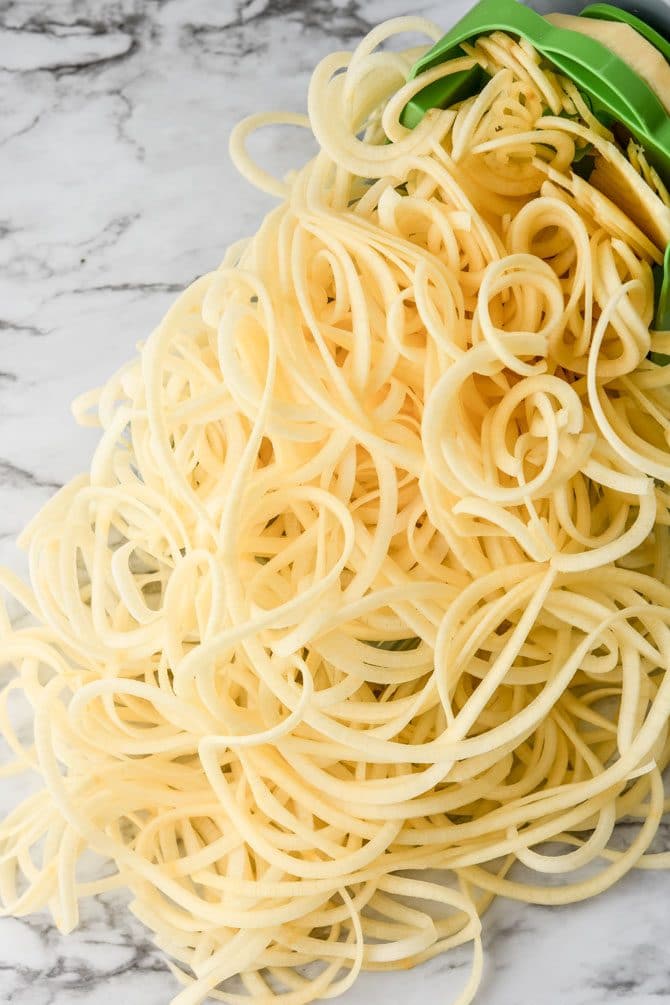Veggie noodles spiralized