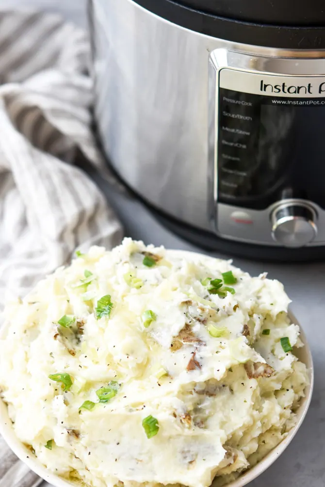 Diced potatoes in Instant pot basket