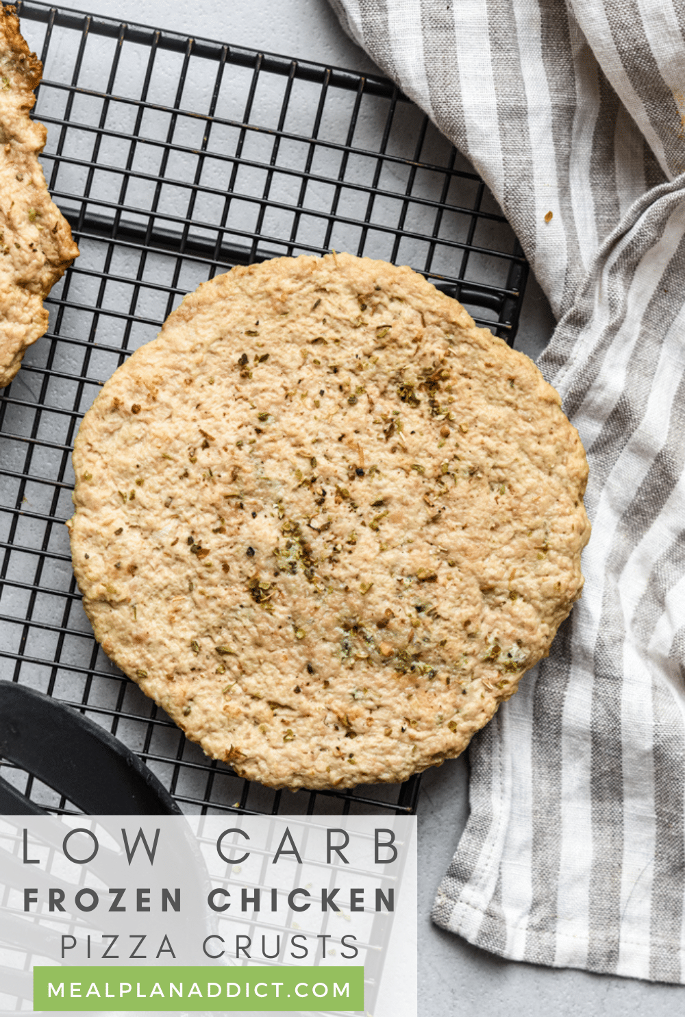 Low carb pizza crust pin for pinterest