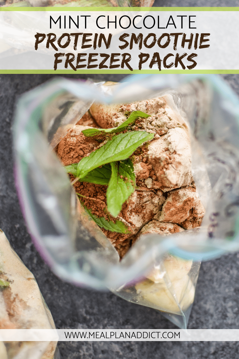 Mint Chocolate Protein Smoothie Freezer Packs