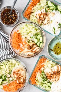 Sweet Chili Chicken Vermicelli Meal Prep Bowls