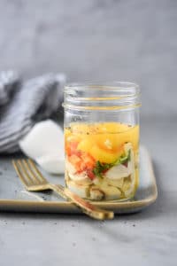 Mason Jar Omelettes with veggies and egg