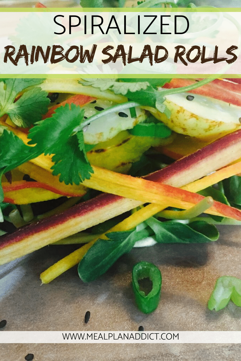 Spiralized Rainbow Salad Rolls