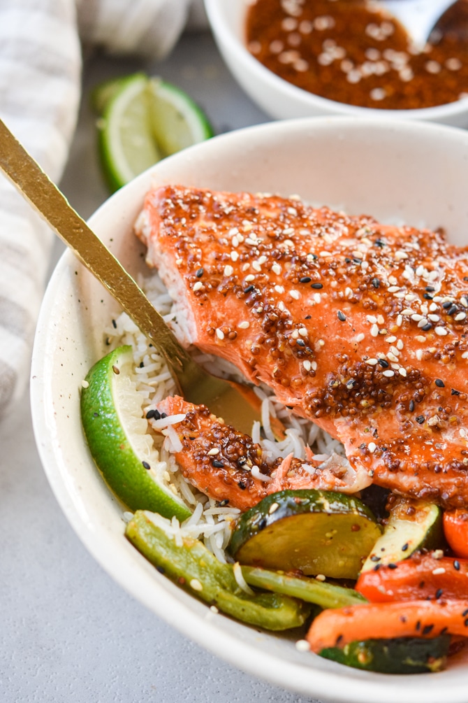 Maple dijon salmon with plated and for in salmon