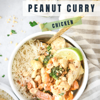 sheet pan peanut curry chicken