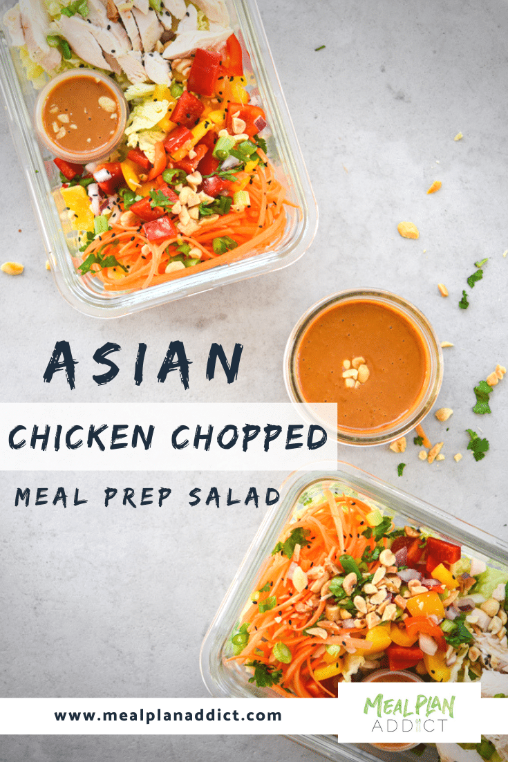 asian chicken chopped meal prep salad