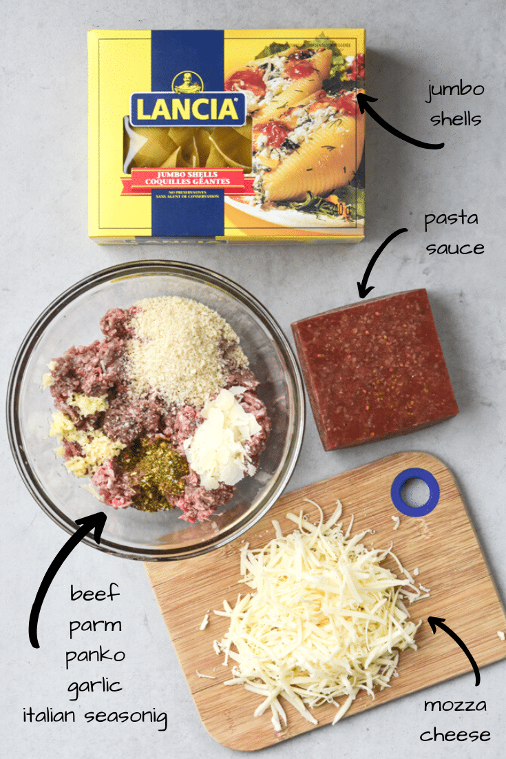 stuffed beef shells ingredients