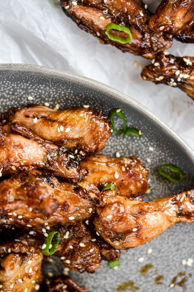 crispy wings on plate