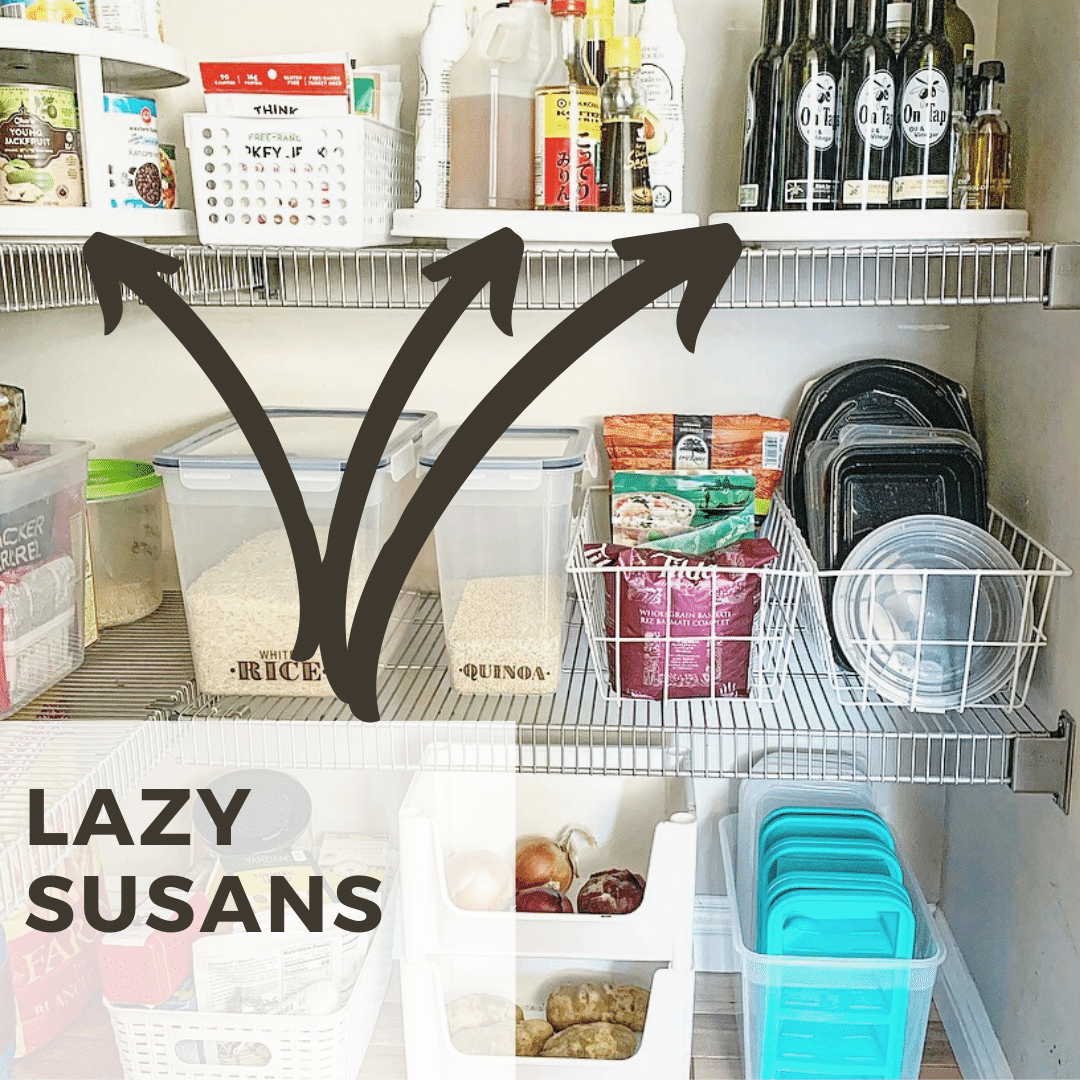 lazy susans in the pantry
