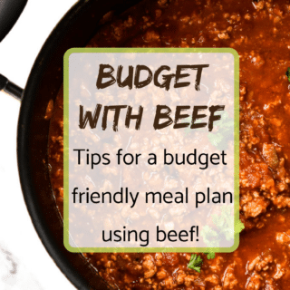 budget with beef cover image with meat sauce in a pot