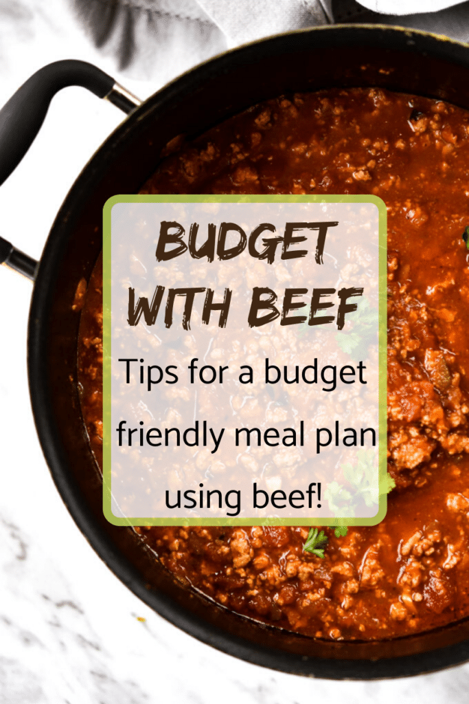 budget with beef cover image with meat sauce in a pot