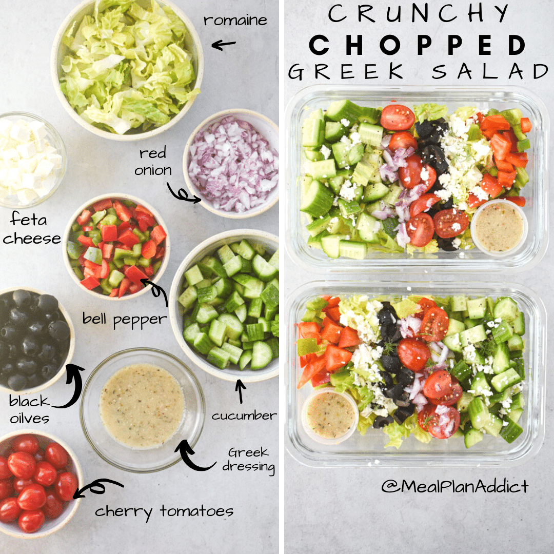 crunchy chopped greek salad ingredients
